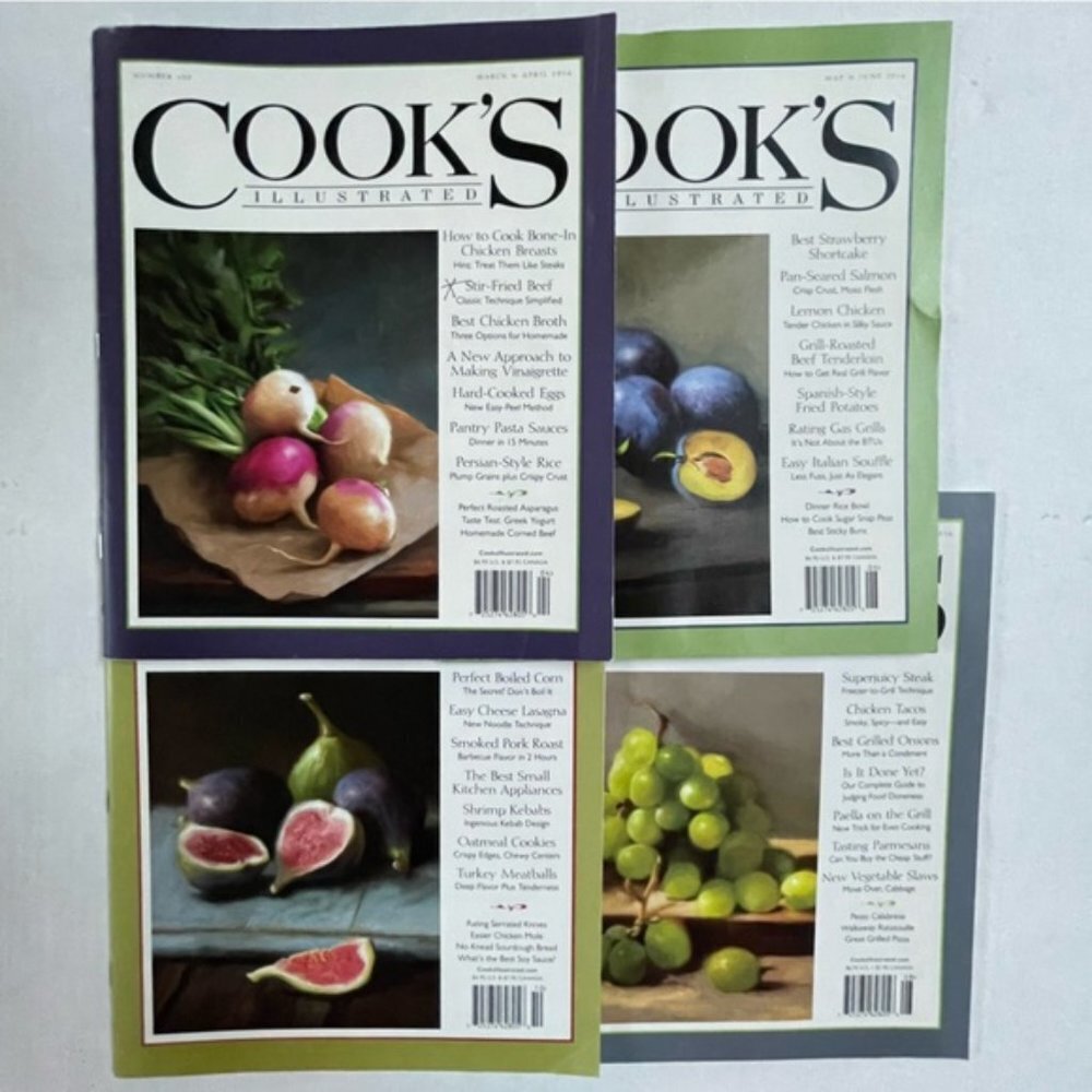 Cooks Illustrated Recipe 2016 Issues Dumpling Doughknotsโ Set of 4 Magazine
